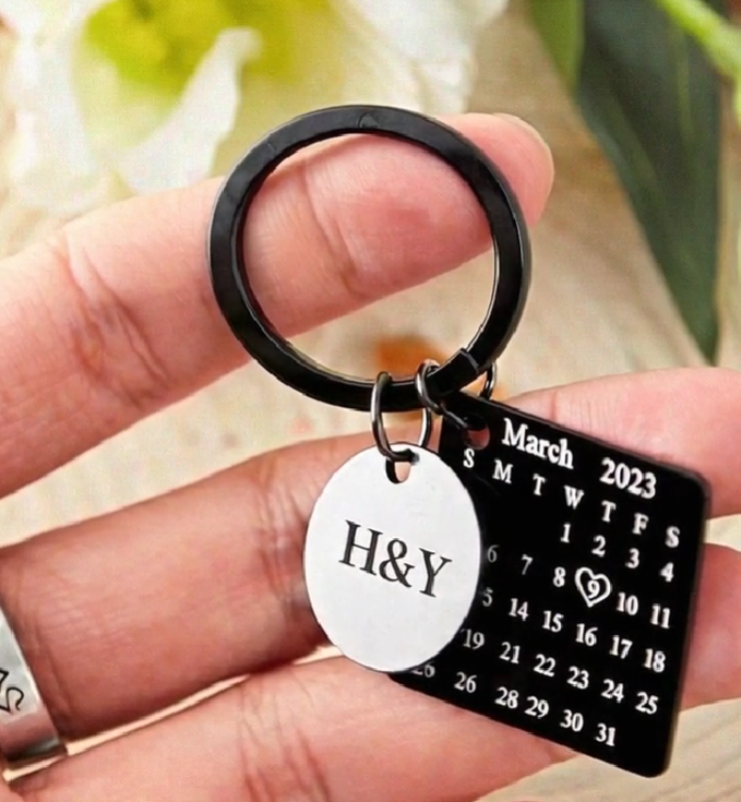 Customized Calendar Keychain with Date