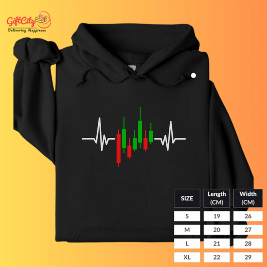 Stock Investor Heartbeat hoodie, gift for day trader, crypto trader, pullover stock market jacket, investor gift, Stock Market Gift