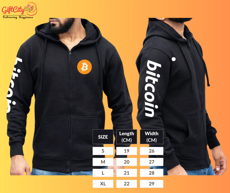 Bitcoin Logo zip hoodie | BTC Cryptocurrency gift | traders gift - investors | crypto gifts | bull market hodl | unisex