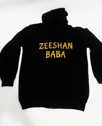 Custom Printed Hoodie Unisex Personalized Black Pullover Workwear Event, Printing with your Logo or Design or Text