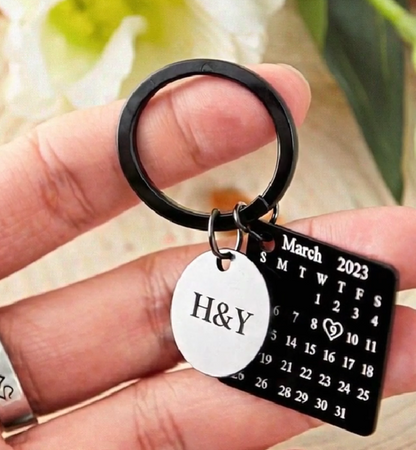 Customized Calendar Keychain with Date