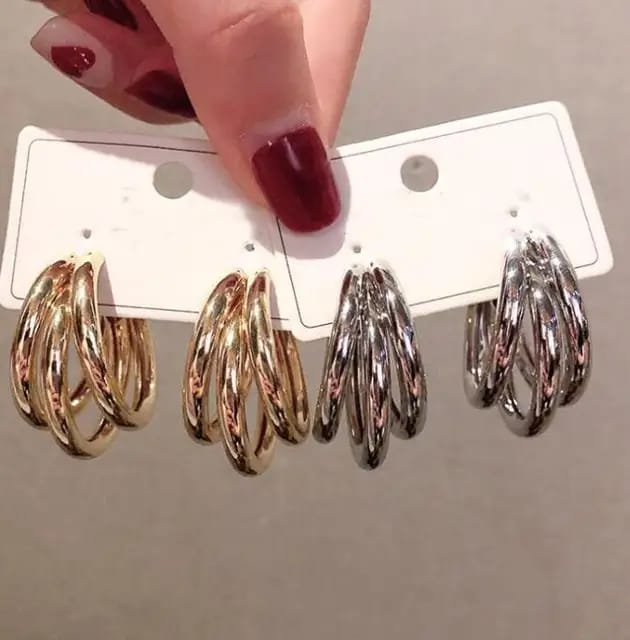 Triple Hoop Earring
