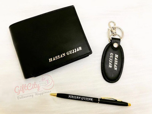 Black Wallet Keychain Pen with Gift Box