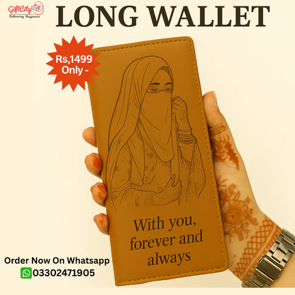 Personalized Engraved Long Wallet