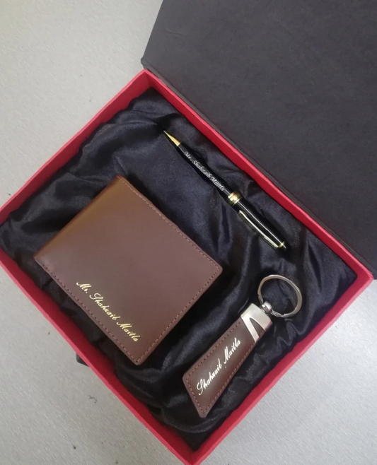 Brown Wallet Keychain Pen | Stylish & Functional Accessory for Everyday Use